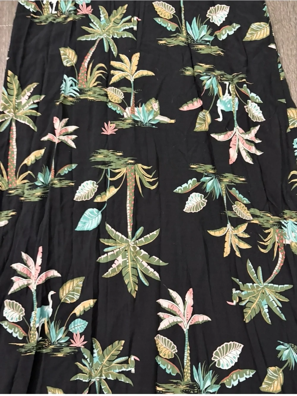 Old Navy Women’s XXL MAXI Dress Hawaiian Print Spaghetti Strap V-Neck Casual